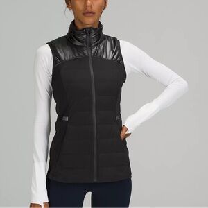 NWT lululemon Down for It All Vest Shine W4BPUS BLK